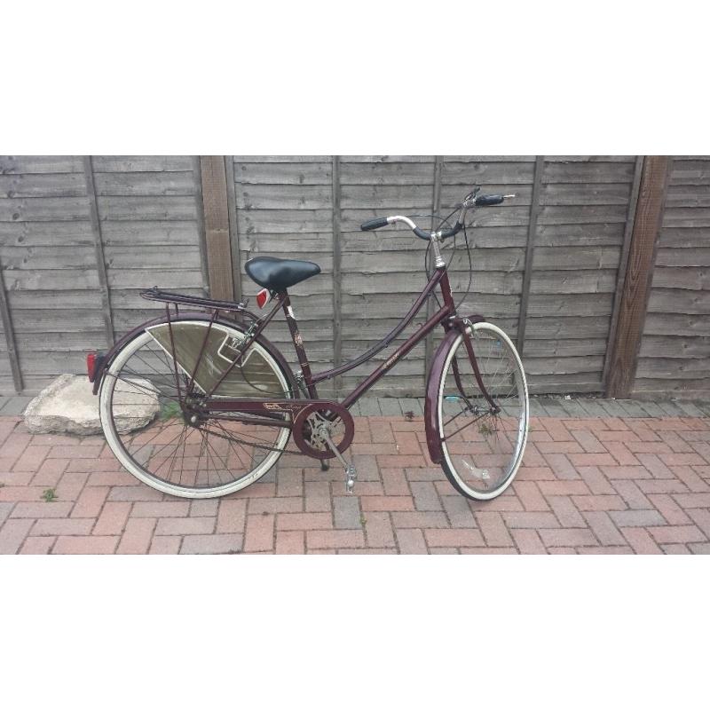 Ladies town bike for sale - comes with lock, lights and beautiful bell