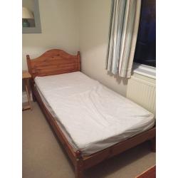 2 single pine beds including mattresses