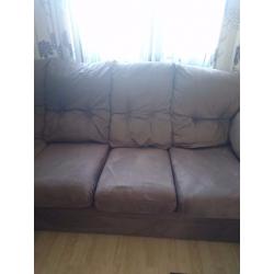 Suede corner sofa ( reduced in price)