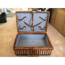 Vintage picnic basket