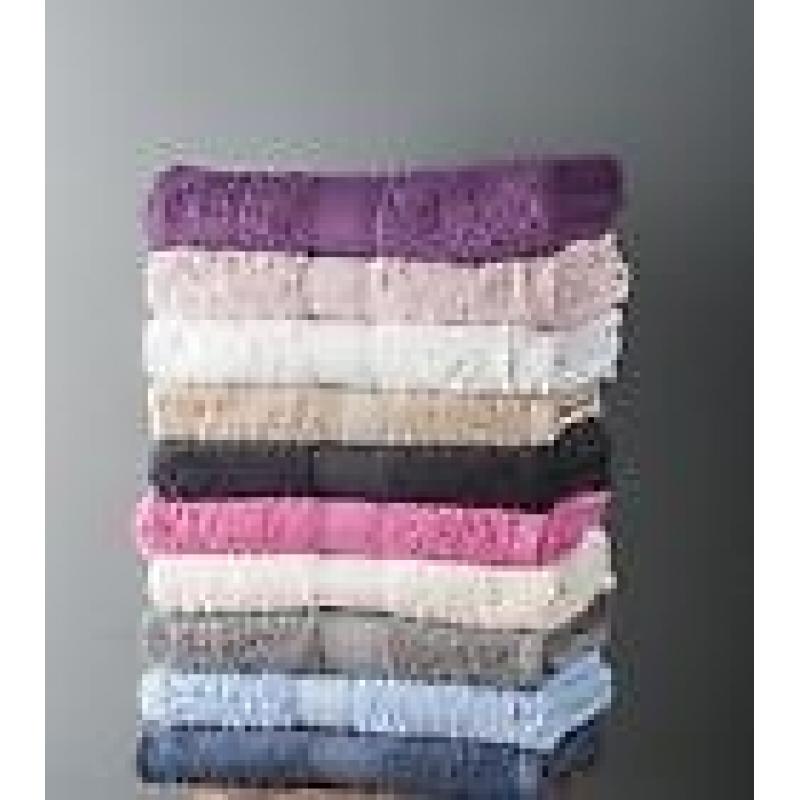 Bath Towels X 6 Good Quality solid colours mixed or self coloured NEW in sealed bags.