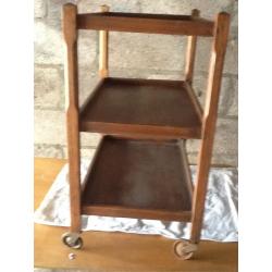 Tea trolley three tear good working order one tyre missing on one wheel