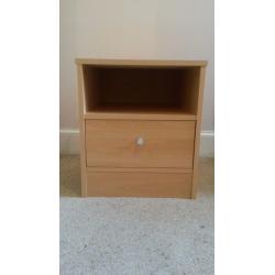 Bedside Chest/ Cabinet/ Table/ Nightstand - Beech