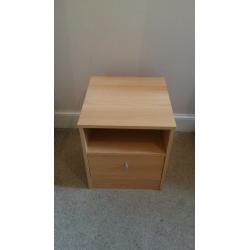 Bedside Chest/ Cabinet/ Table/ Nightstand - Beech