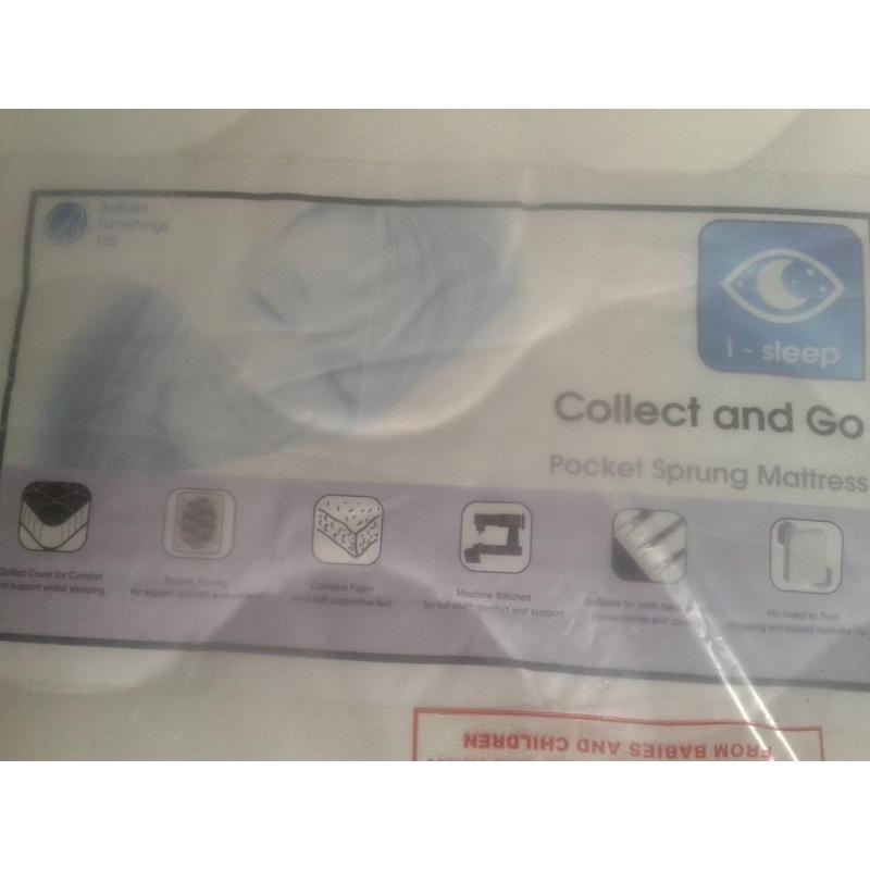 2 x Collect and Go Pocket Sprung single mattress