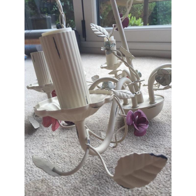 NEXT Shabby Chic 5 light chandelier. Full working condition