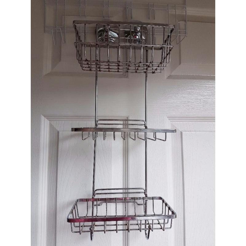 Bathroom metal hanging rack