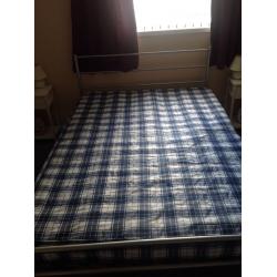 Double bed and mattress, new