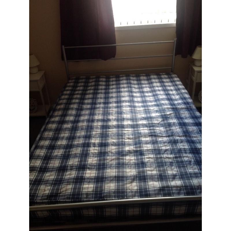 Double bed and mattress, new