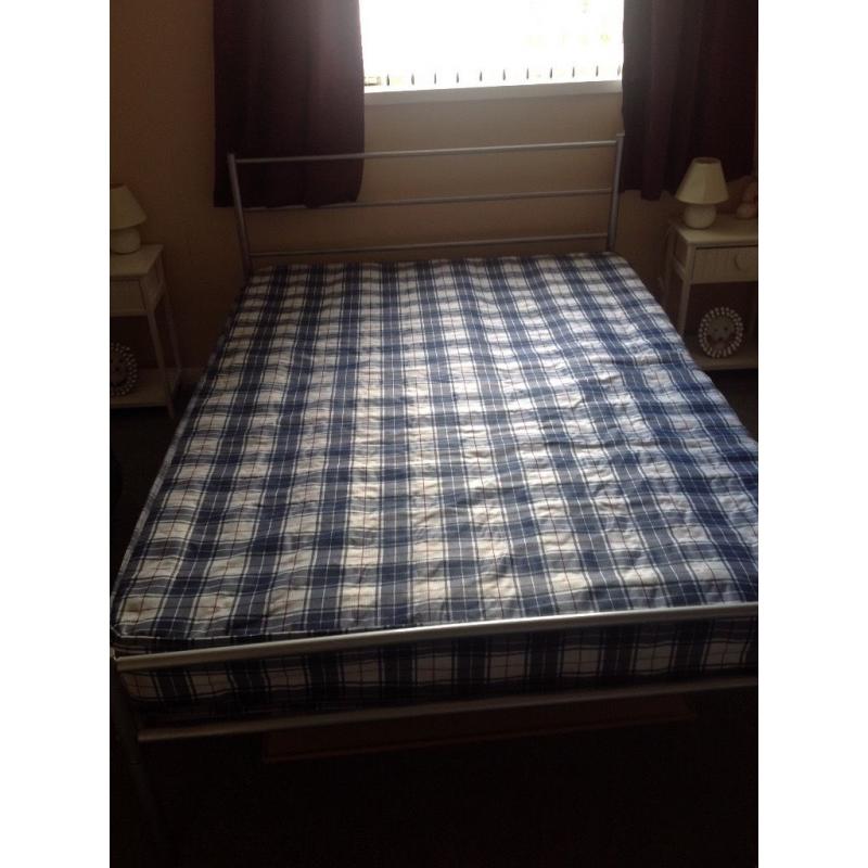 Double bed and mattress, new