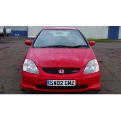 2002 02 HONDA CIVIC 2.0 TYPE-R MOT 07/17 LOADS OF UPGRADES(PART EX WELCOME)