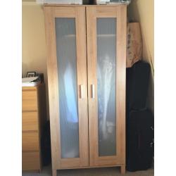 Oak effect wardrobe