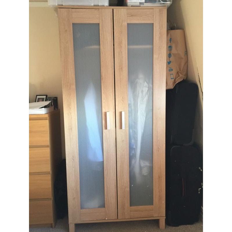 Oak effect wardrobe