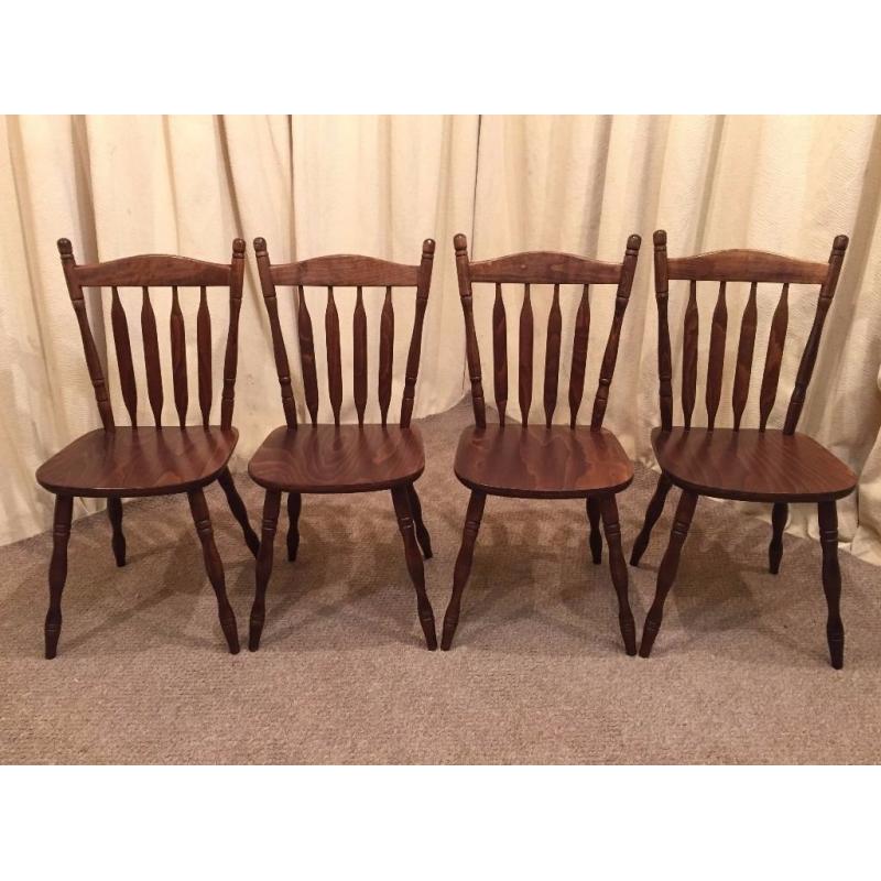 4 Slat Back Dining Chairs / Kitchen Chairs