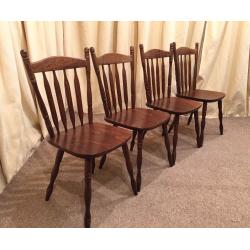 4 Slat Back Dining Chairs / Kitchen Chairs