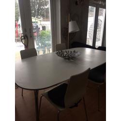 IKEA white Dining Table and 4 Chairs