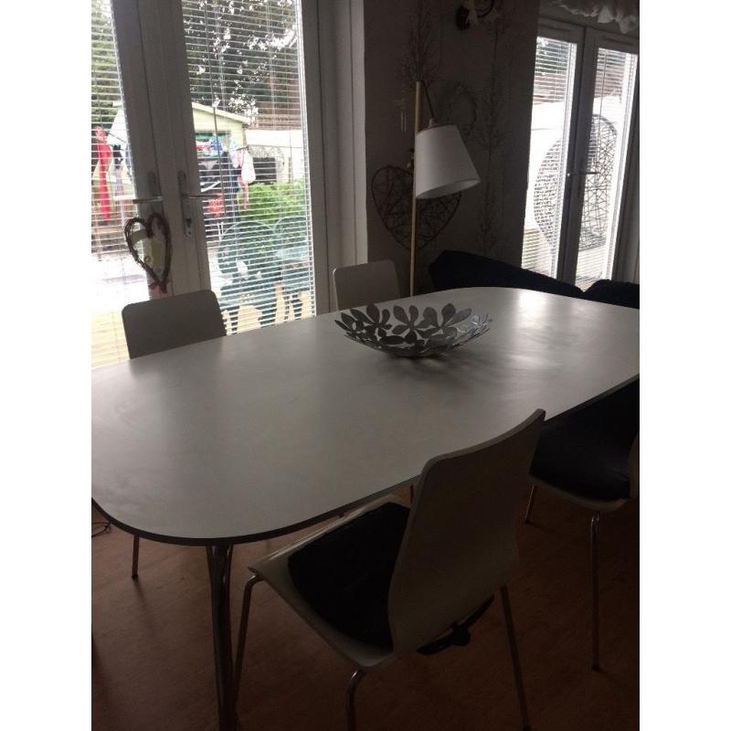 IKEA white Dining Table and 4 Chairs