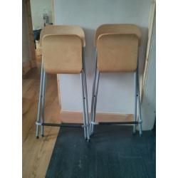 Pair of foldable breakfast bar stools