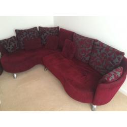 DFS Dark Red Sofa Suite