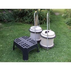 2 x Aqua Rolls and 1 x Caravan Step / Will Sell Separately / Camping / Caravan Accessories / Water