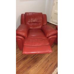 Leather Reclining Sofa/Armchair