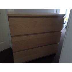 MALM (ikea) chest of drawers Oak