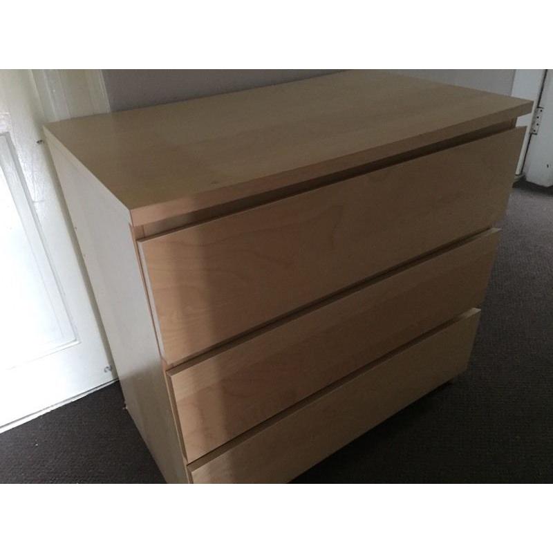 MALM (ikea) chest of drawers Oak