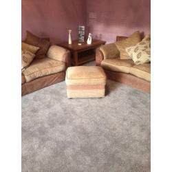 Harvey's 3 & 2 seater sofas with foot stool