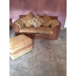 Harvey's 3 & 2 seater sofas with foot stool