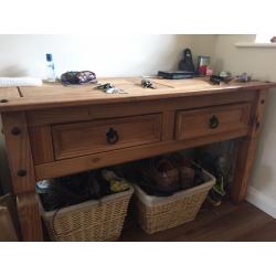 Pine cupboard/side table & draws