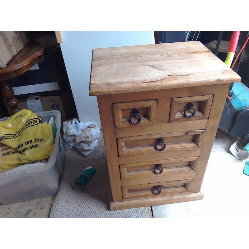 Solid pine bedside table