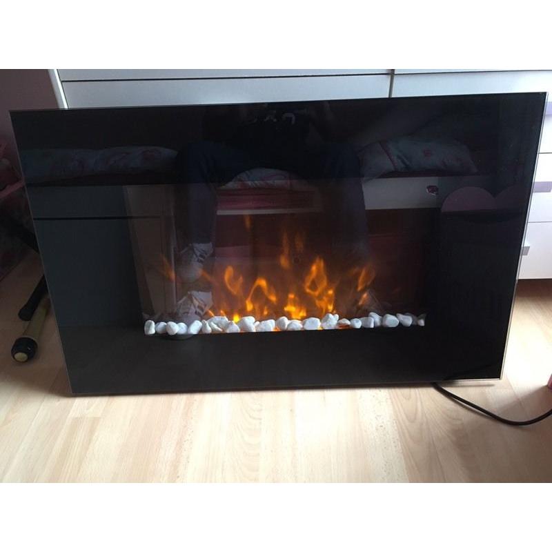 LED electric wall hung fire