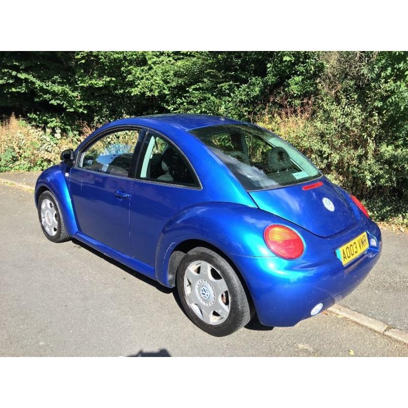 Volkswagen Beetle 2.0 1984cc Petrol Automatic 3 door hatchback 03 Plate 16/05/2003 Blue