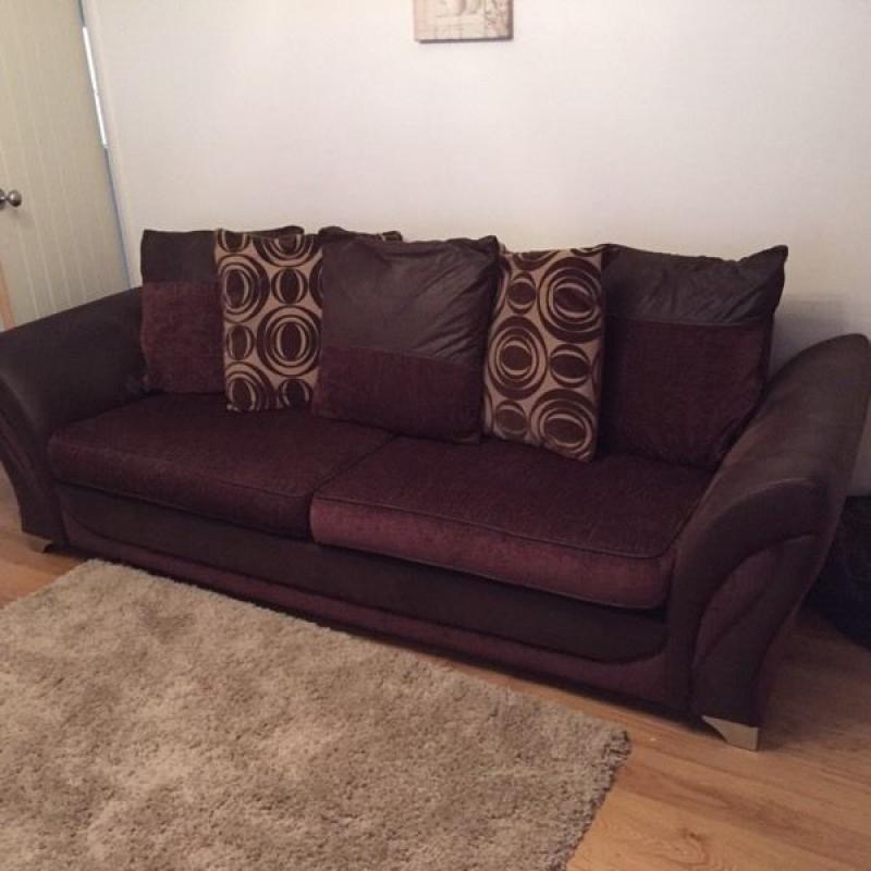 Dfs brown fabric sofa