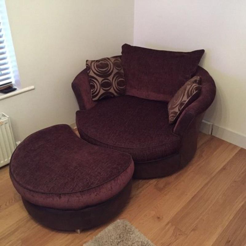 Dfs brown fabric sofa