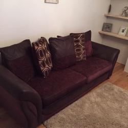 Dfs brown fabric sofa