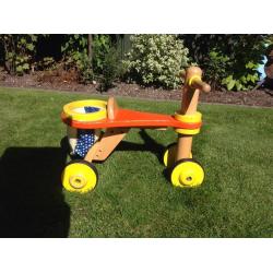 Children's, toddler wooden trike, bike.