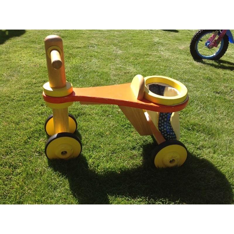 Children's, toddler wooden trike, bike.