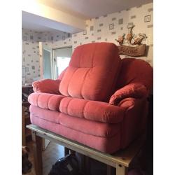 2 seater and 2 chairs plus a foot stall with storage