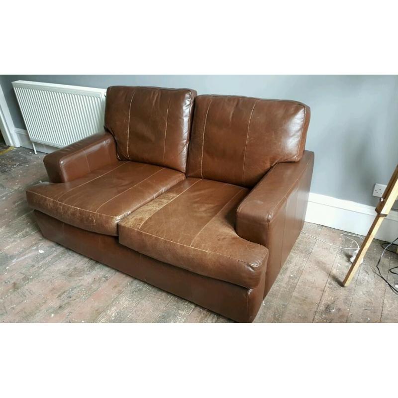 2 seater leather sofa