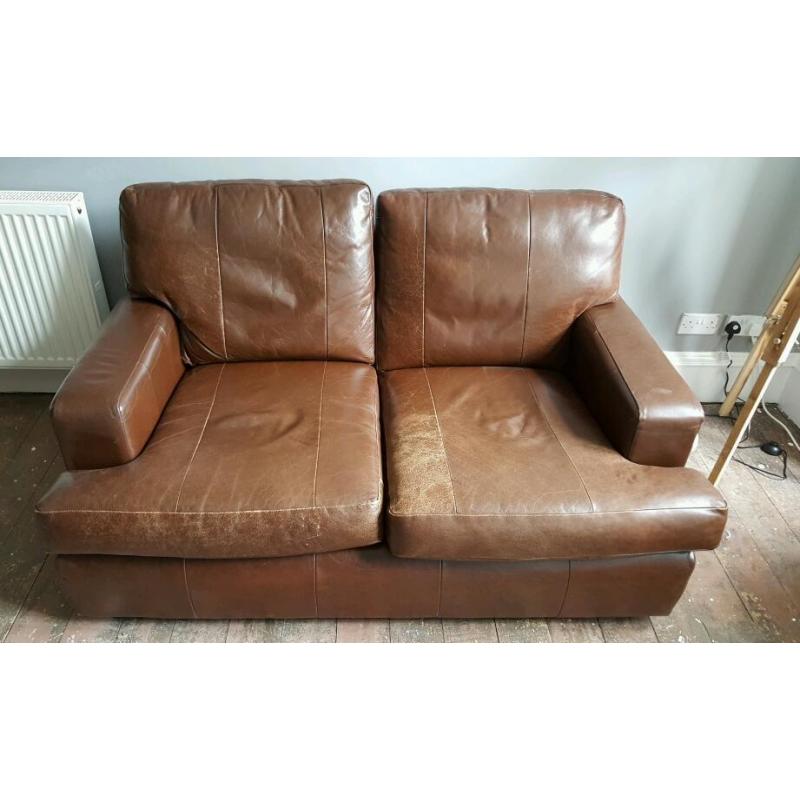 2 seater leather sofa