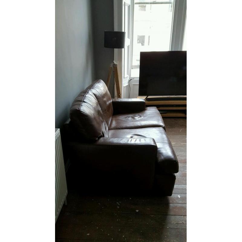 2 seater leather sofa