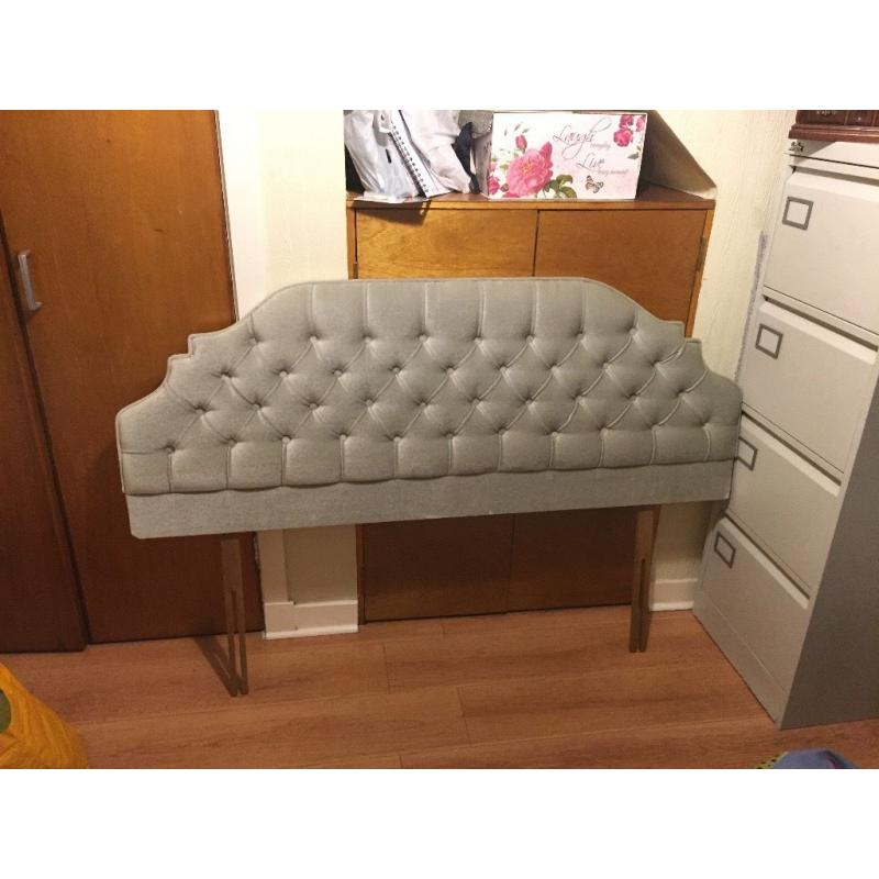 Stunning silver-grey-green headboard for double bed