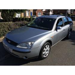 Ford Mondeo LX TDCI 1998cc Turbo Diesel 6 speed manual 5 door estate 03 Plate 09/06/2003 Silver