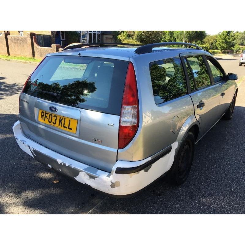 Ford Mondeo LX TDCI 1998cc Turbo Diesel 6 speed manual 5 door estate 03 Plate 09/06/2003 Silver