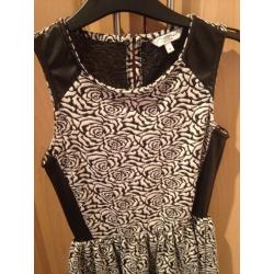 Black and white skater dress