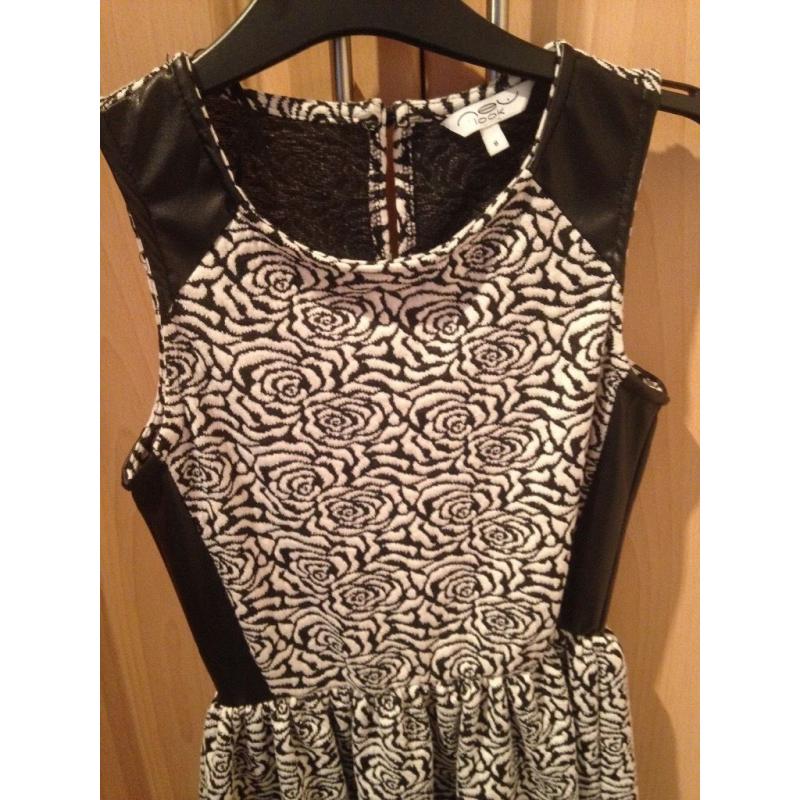 Black and white skater dress