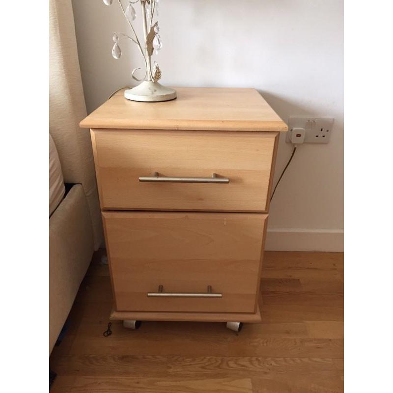 Set of Wooden Bedside Cabinets