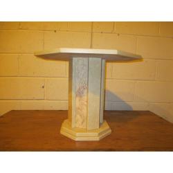 SOLID MARBLE OCTANGONAL EIGHT SIDED OCCASIONAL TABLE FREE DELIVERY