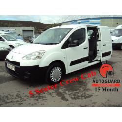 2012 PEUGEOT PARTNER 1.6HDi 92ps WHITE DIESEL CREW VAN